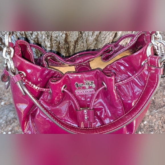 Coach Patent 17745 Madison Marielle Drawstring Bucket Shoulder Bag Hobo Tote - Picture 7 of 12